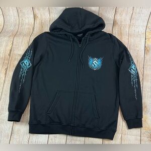 Mens Sabaton Fields Of Verdun Hoodie Black Full Zip Jacket  Metal Band Size 3XL